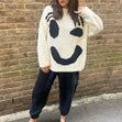 Uma | Boho Smiley Oversized Knit Sweater Bianca Australia