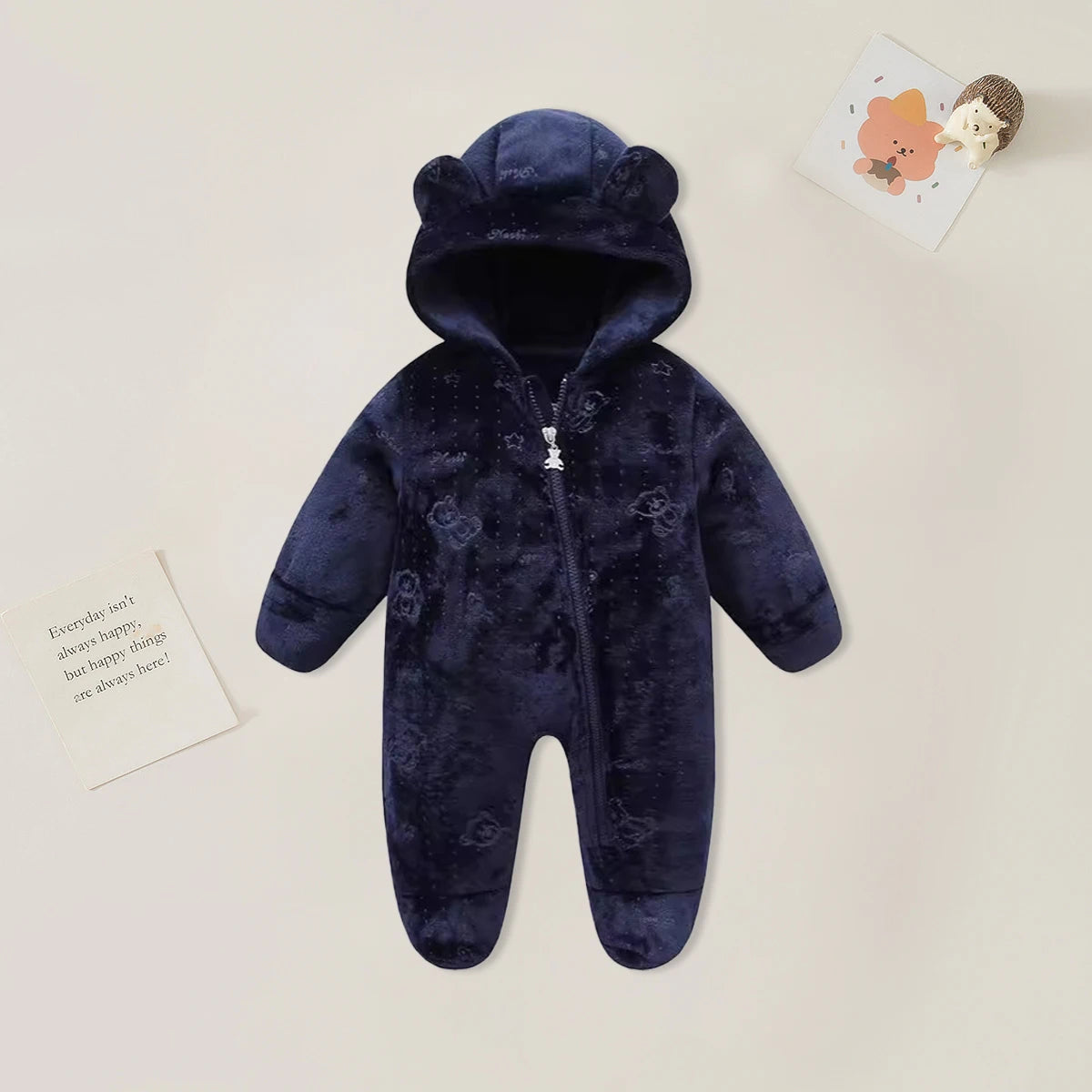 Flannel Baby Onesie – Warm & Cartoon-Style Bianca Australia