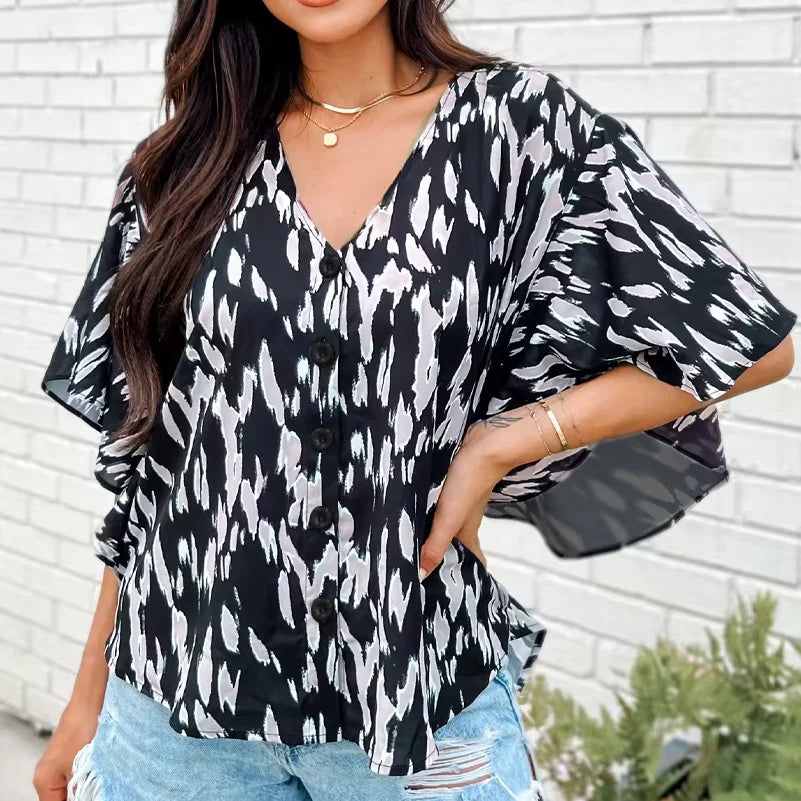 Plus Size Polka Dot V Neck Cardigan