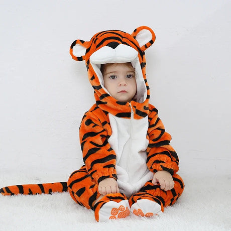 Baby Tiger Romper – Cosy Zip-Up Costume Bianca Australia