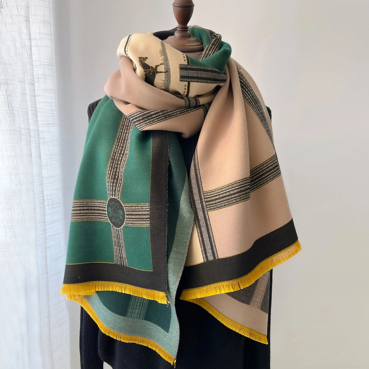 Willa | Luxe Cashmere-Feel Winter Tassel Scarf Bianca Australia