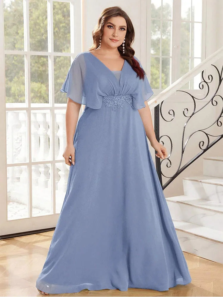 Plus Size Chiffon Evening Dress Bianca Australia