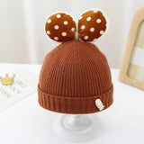 Polka Dot Baby Beanie with Bow – Warm & Cosy Bianca Australia