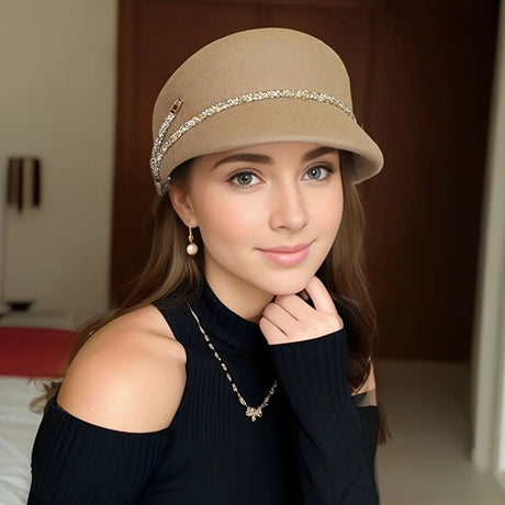 French Wool Felt Octagonal Hat – Retro Adjustable Workoutry