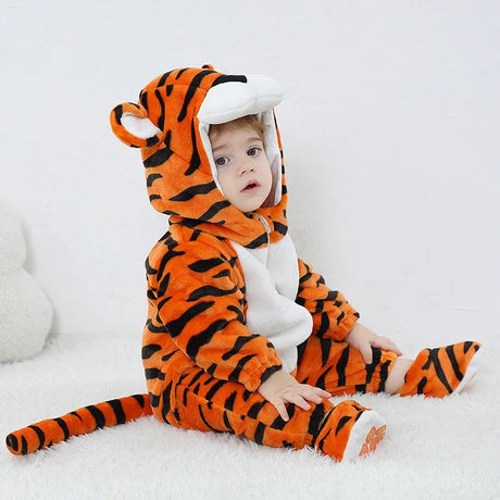 Baby Tiger Romper – Cosy Zip-Up Costume Bianca Australia