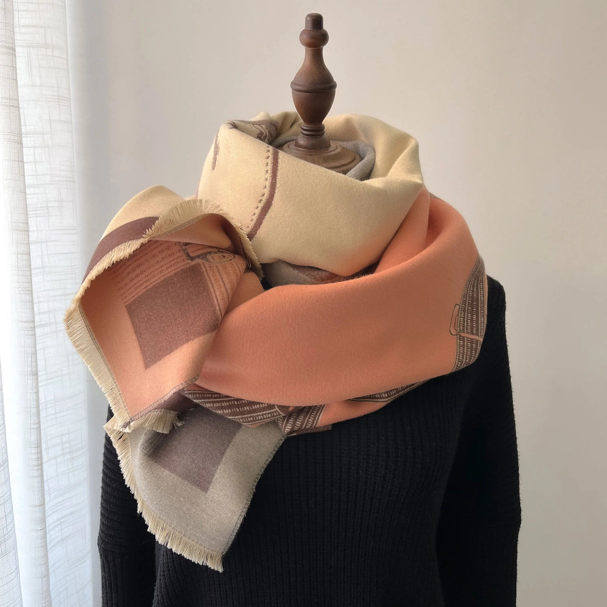 Willa | Luxe Cashmere-Feel Winter Tassel Scarf Bianca Australia