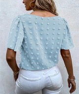 Jacquard Short Sleeve Casual Shirt