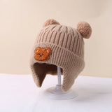 Cartoon Bear Knit Hat – Ear Protection for Babies Bianca Australia