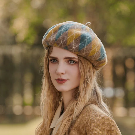 Plaid Wool Beret – French Winter Style Workoutry