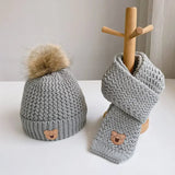 Kids’ Bear Knit Hat & Neck Warmer Bianca Australia