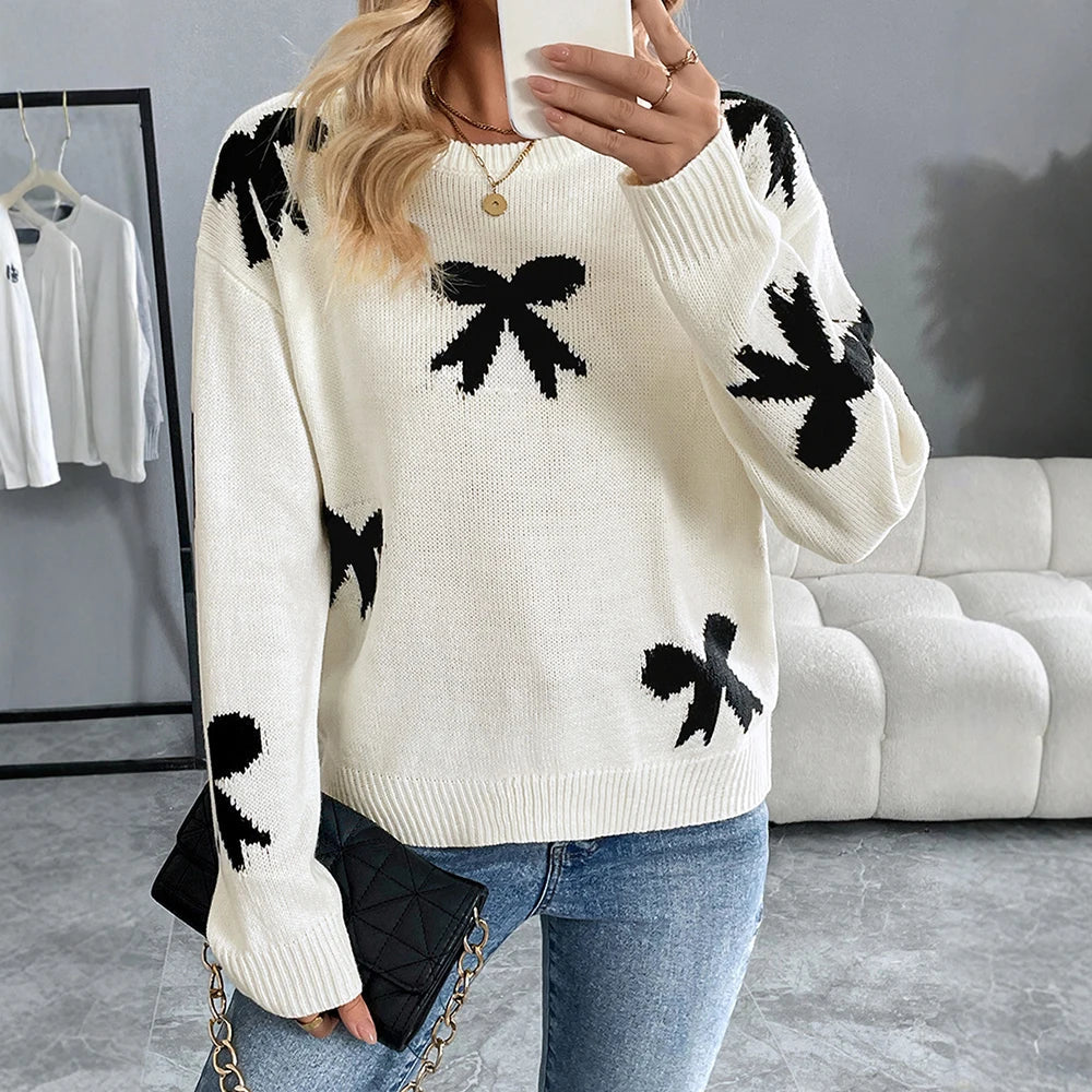 Nina | Bow-Tie Detail Knit Sweater Bianca Australia