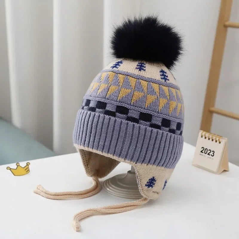 Cute Winter Hat with Pom & Smile Lining Bianca Australia
