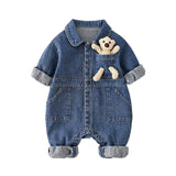 Bear Pocket Denim Romper - Bianca Australia