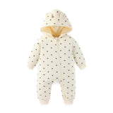 Solid Baby Hooded Romper – Warm & Zipped Style Bianca Australia