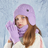 Warm Earflap Beanie Set – Boys & Girls 3-in-1 Bianca Australia