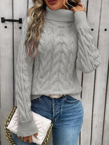 Hazel | Triblock High-Neck Sulfet Sleeve Sweater Bianca Australia