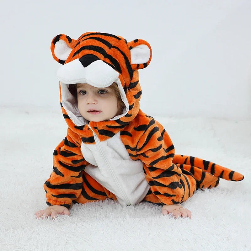 Baby Tiger Romper – Cosy Zip-Up Costume Bianca Australia