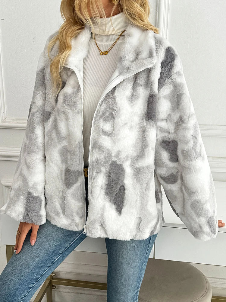 Nina | Harajuku Tie-Dye Fleece Zip-Up Jacket Bianca Australia