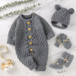 Newborn Knit Ensemble – 4Pcs Warm & Unisex - Bianca Australia