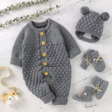 Newborn Knit Ensemble – 4Pcs Warm & Unisex - Bianca Australia