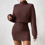Léana | Knit A-Line Lantern Sleeve Dress Bianca Australia