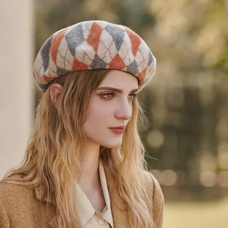 Plaid Wool Beret – French Winter Style Workoutry