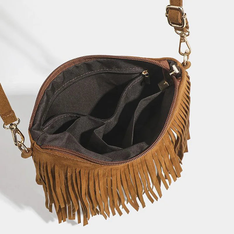 Boho Tassel Crossbody Bag – Vintage Style Workoutry