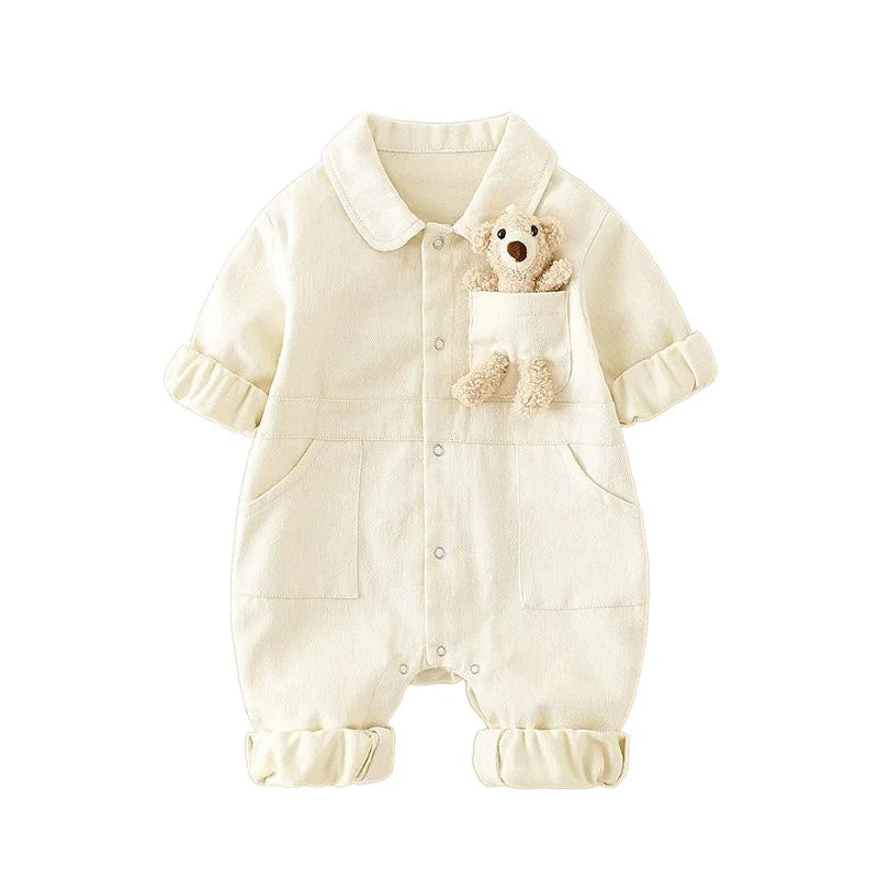 Bear Pocket Denim Romper - Bianca Australia