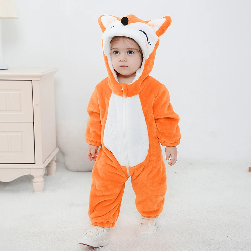 Baby Fox Romper – Cosy Zip-Up Hoodie Bianca Australia