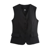 Elegant Women’s V-Neck Office Vest