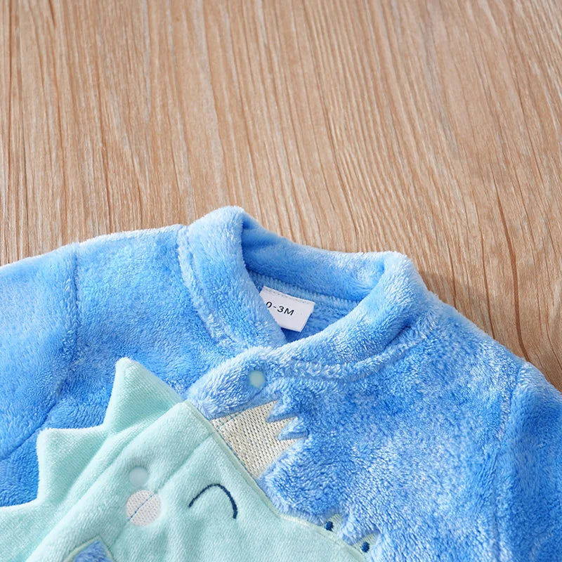 Baby Dino Romper – Warm & Plush 3D Design Bianca Australia