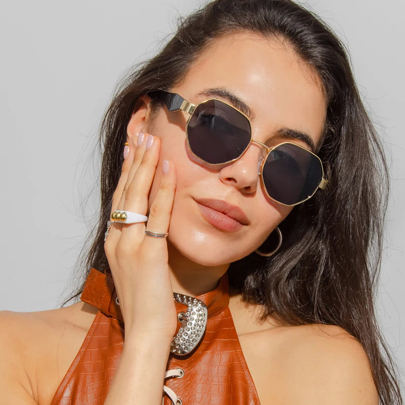 Luxury Polygon Metal Sunglasses Workoutry
