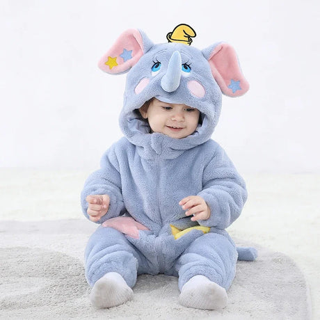 Baby Elephant Romper – Cute Zip-Up Hoodie Bianca Australia