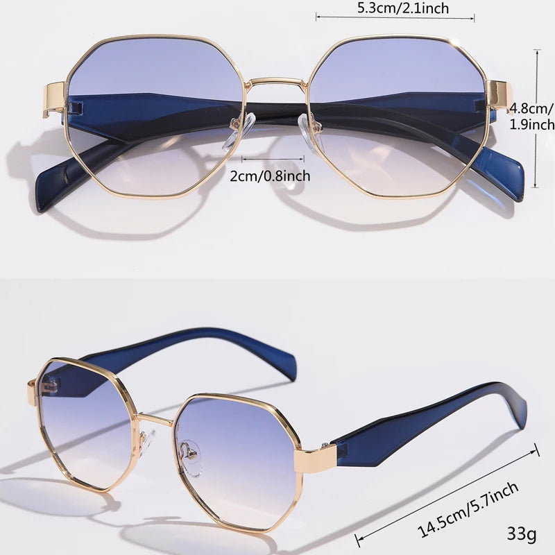 Luxury Polygon Metal Sunglasses Workoutry