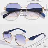 Luxury Polygon Metal Sunglasses Workoutry