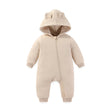 Solid Baby Hooded Romper – Warm & Zipped Style Bianca Australia