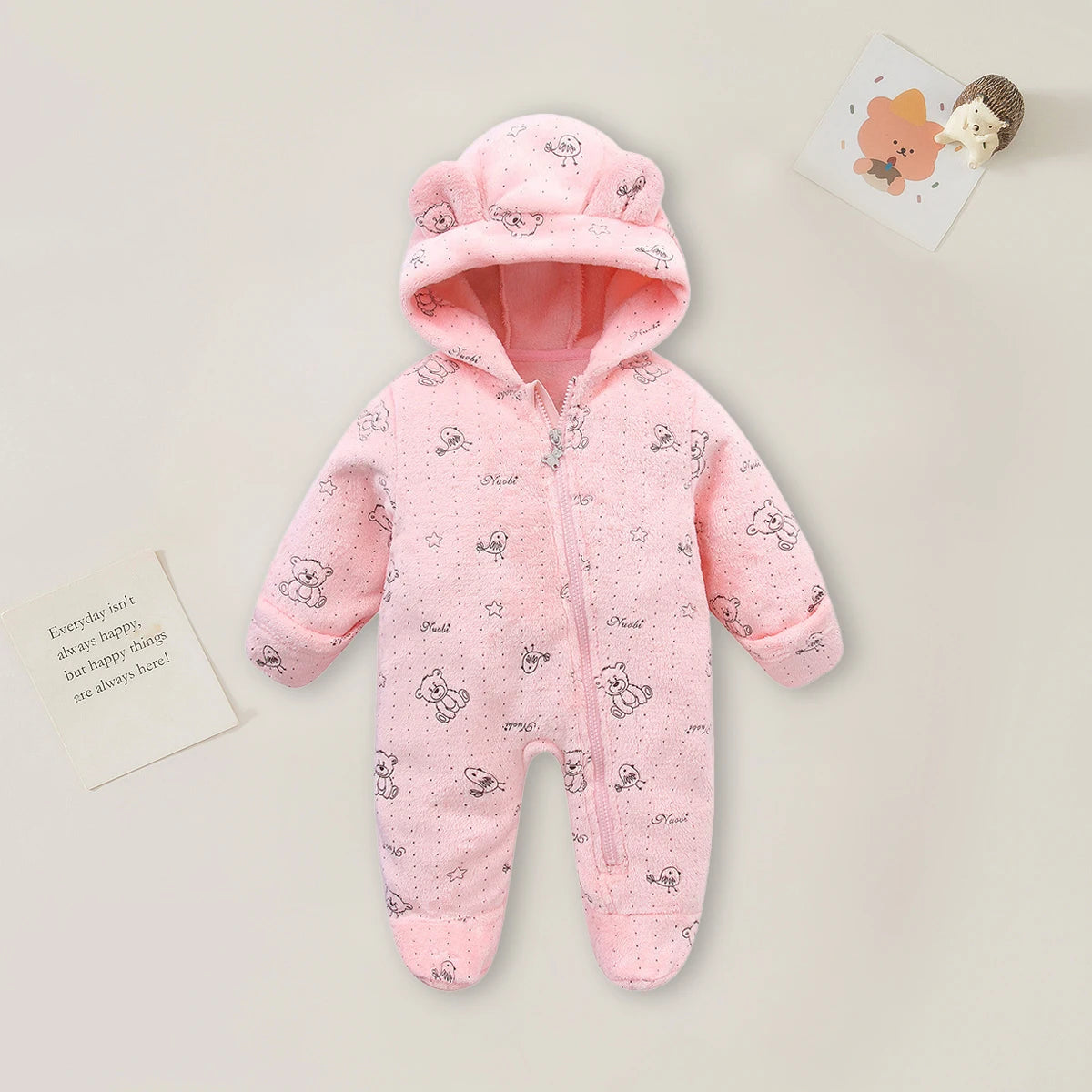 Flannel Baby Onesie – Warm & Cartoon-Style Bianca Australia