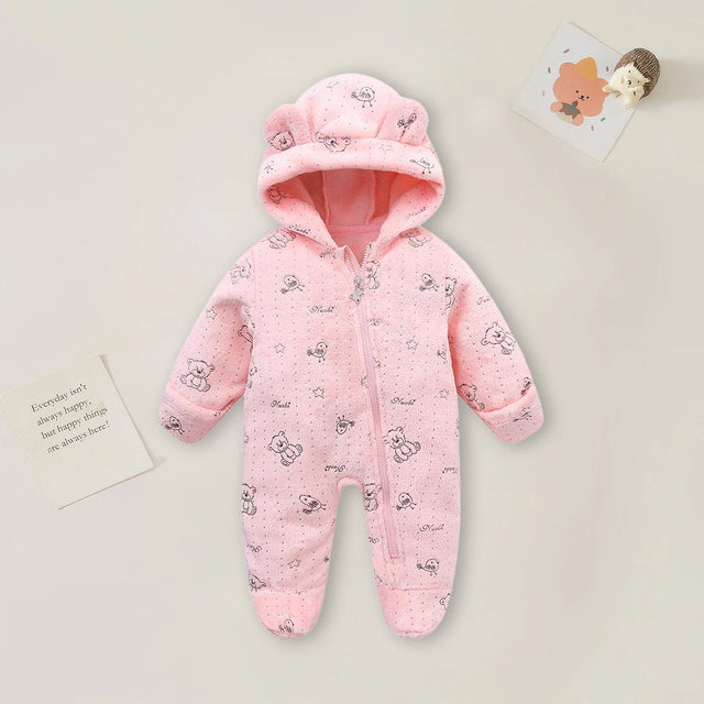 Flannel Baby Onesie – Warm & Cartoon-Style Bianca Australia