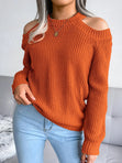 Isla | Off-Shoulder Knit Sweater in Solid Colour Bianca Australia
