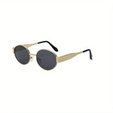 Trendy Oval Metal Sunglasses Workoutry
