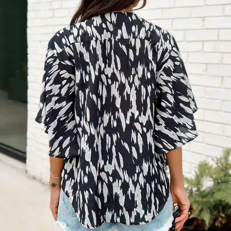 Plus Size Polka Dot V Neck Cardigan