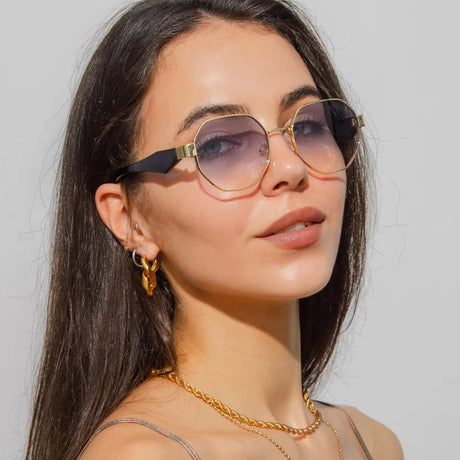 Luxury Polygon Metal Sunglasses Workoutry