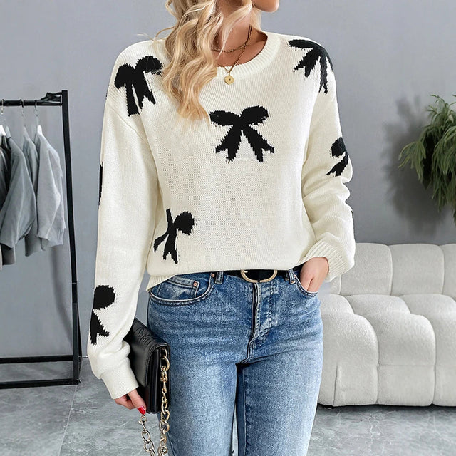 Nina | Bow-Tie Detail Knit Sweater Bianca Australia