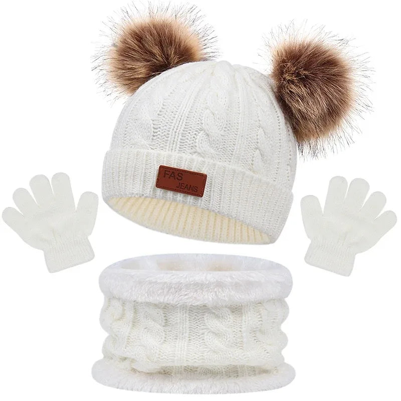 Baby Winter Knit Set – Hat, Scarf & Mittens Bianca Australia