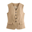 Elegant Women’s V-Neck Office Vest