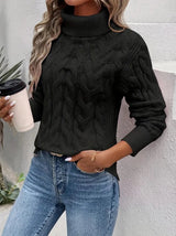 Hazel | Triblock High-Neck Sulfet Sleeve Sweater Bianca Australia