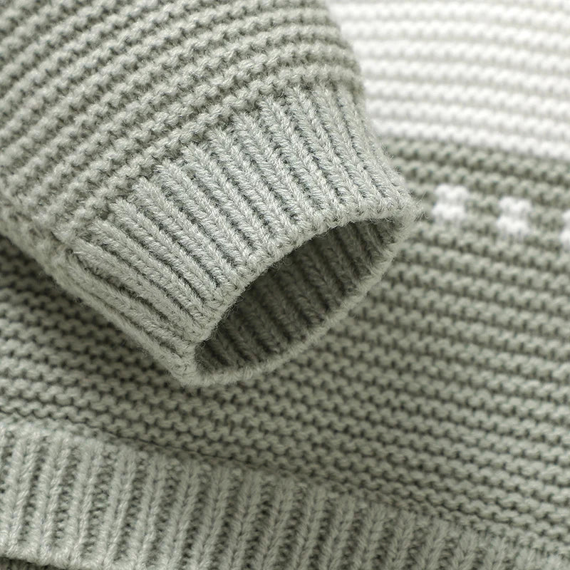 Striped Knit Baby Romper – Cosy Autumn Style - Bianca Australia