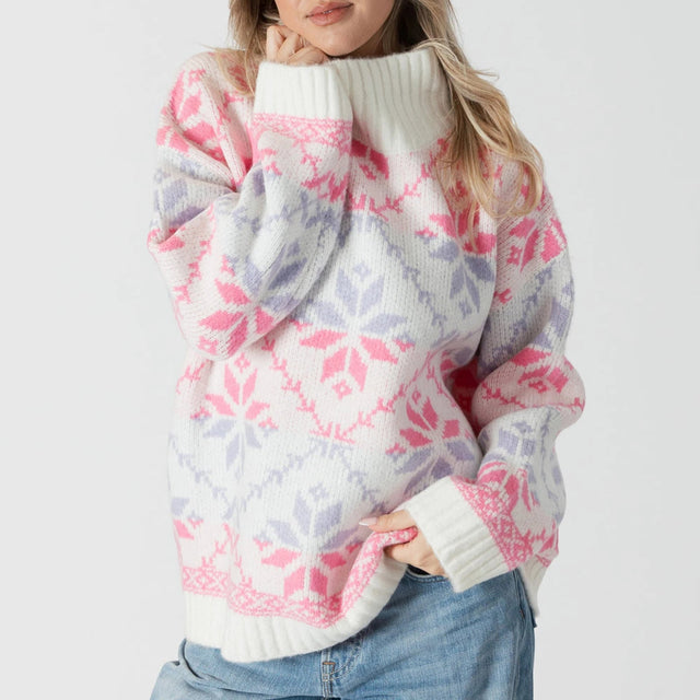 Tessa | Snowflake Turtleneck Christmas Knit Sweater Bianca Australia