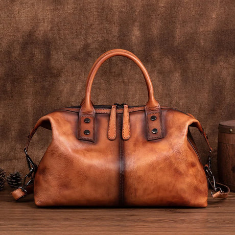 Vintage Leather Shoulder Bag – Large Capacity - Bianca Australia