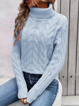 Hazel | Triblock High-Neck Sulfet Sleeve Sweater Bianca Australia